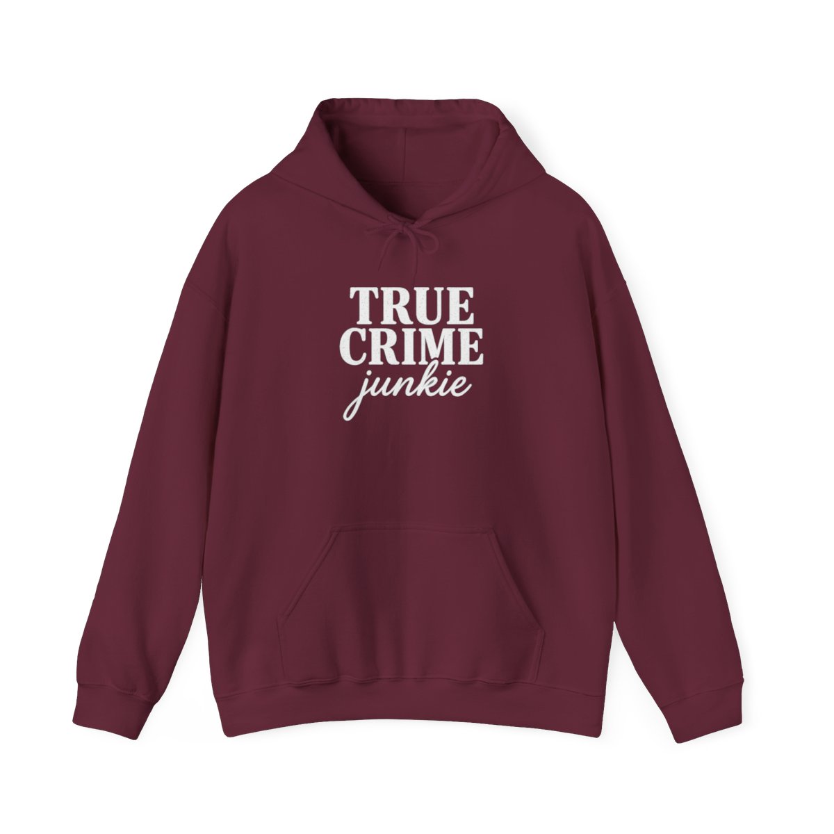 True Crime Junkie Hoodie for Addicts and Fans - alternate angle 3, merchandise