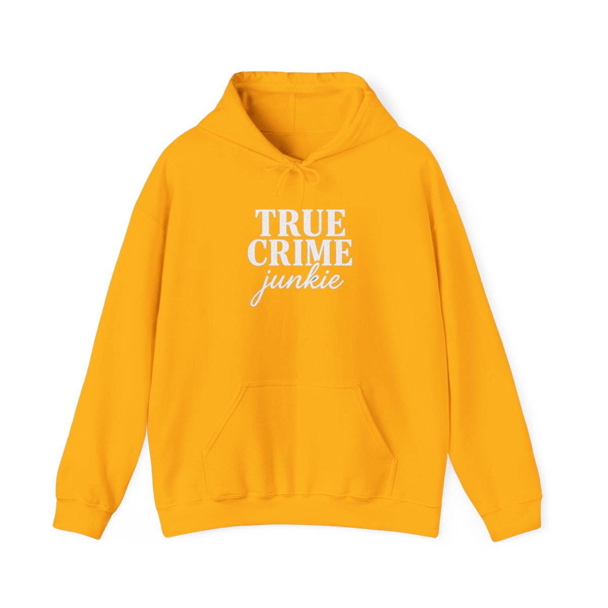 True Crime Junkie Hoodie for Addicts and Fans - alternate angle 2, merchandise