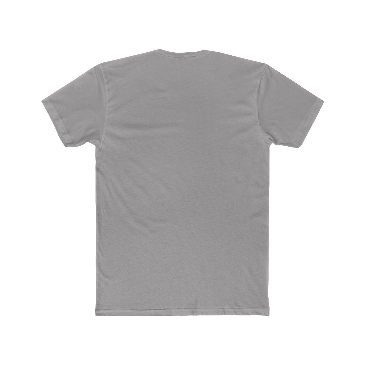A grey T Shirt with the white text "TRUE CRIME DETECTIVE COUCH DIVISION". A gold-coloured necklace with a pendant lies on the shirt. A brown hat is partially visible in the upper left corner - alternate angle 1, merchandise